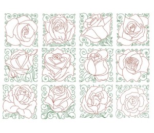 Stickserie - Lovely Roses Blocks